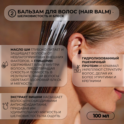 Бокс BEAUTY mini (шампунь/ бальз. для волос/ гель для душа / лосьон для тела / бальз. для губ)